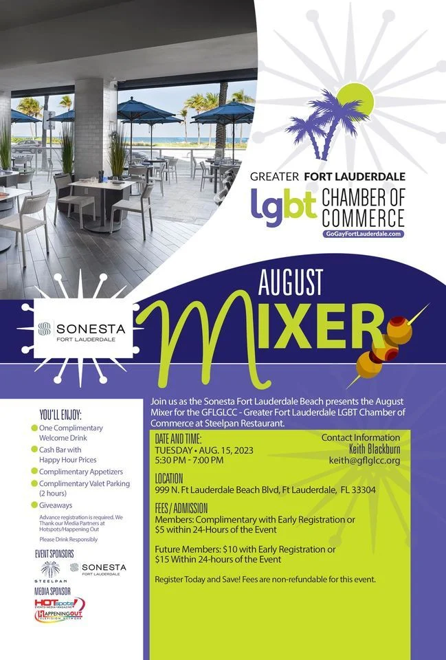 GFLGLCC August Mixer in Steelpan at Sonesta Fort Lauderdale Beach