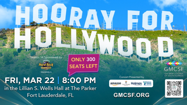 GMSCF ‘Hooray For Hollywood’ Concert March 22 At The Parker Is Nearly Sold Out
